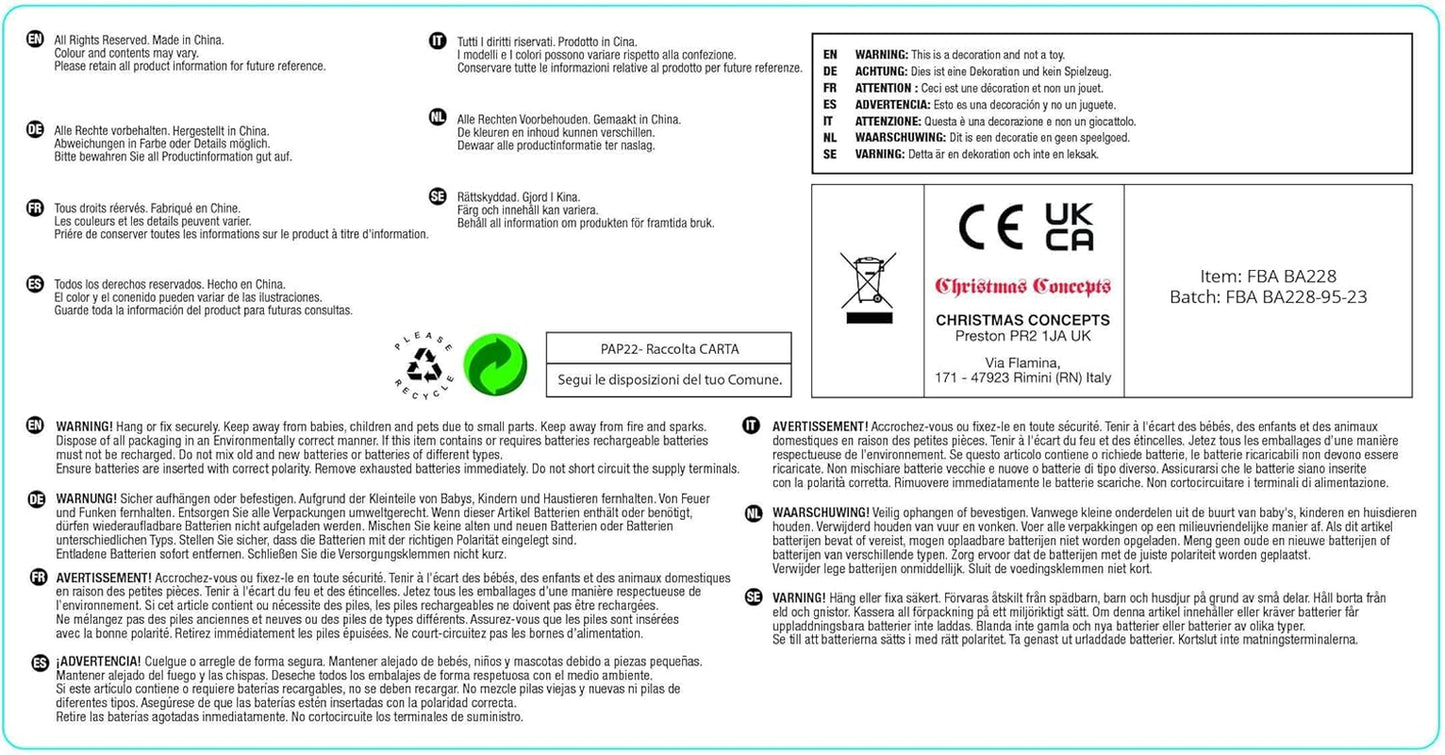 ® Pack of 6-13Cm Glitter Candy Cane Christmas Tree Decorations/Ornaments (Emerald Green)