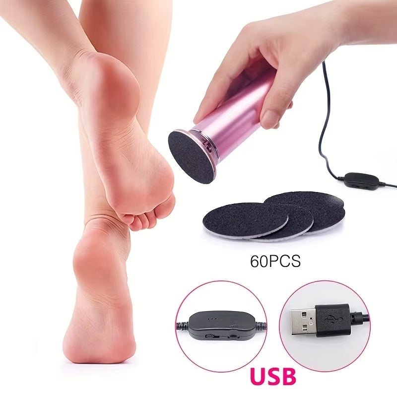 Electric Foot Callus Remover Electric Pedicure Machine Adjustable Speed ​​With 60 Pieces Replacement Sandpaper Foot Pedicure