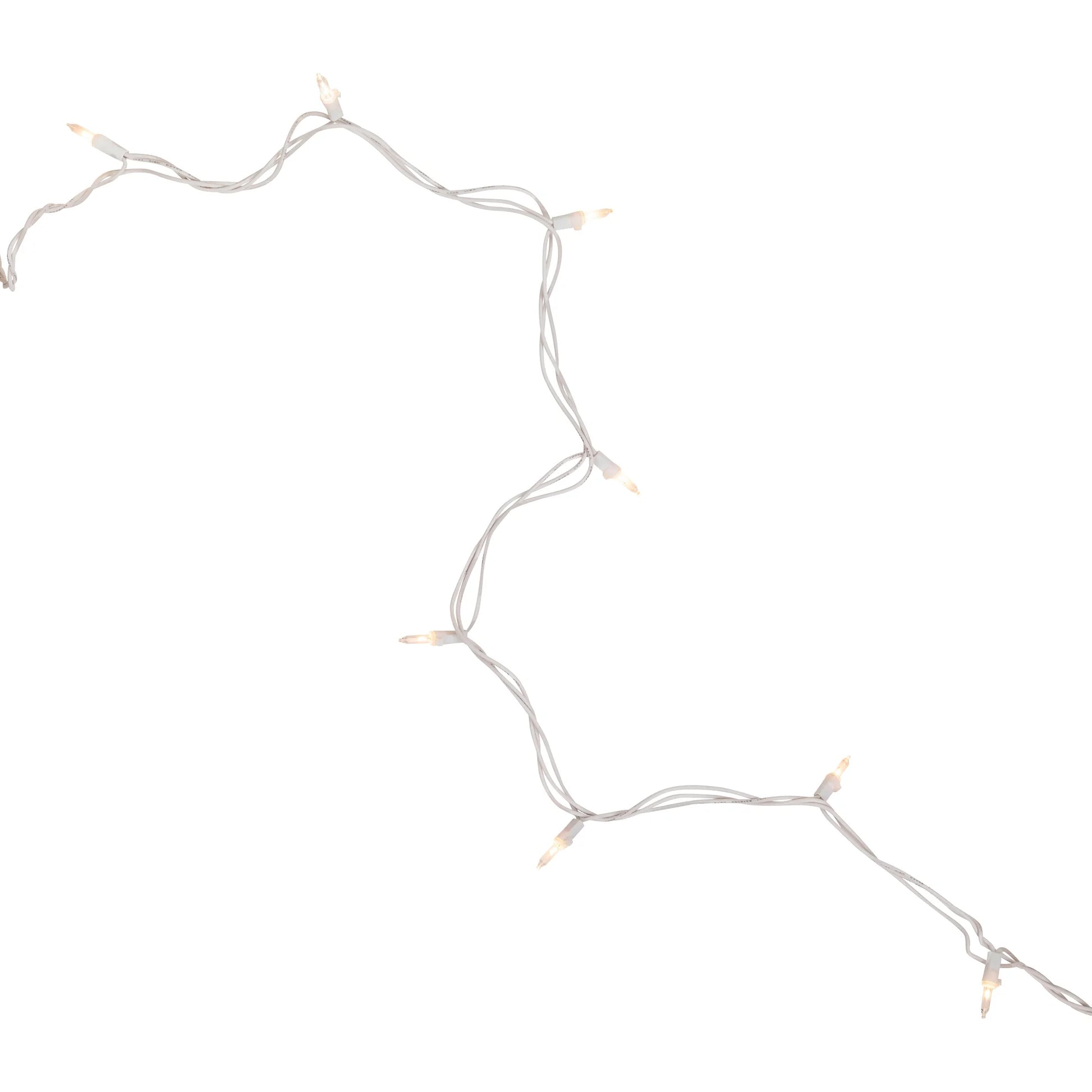 Mini Christmas Light Set - Clear - 20.25' White Wire - 100Ct