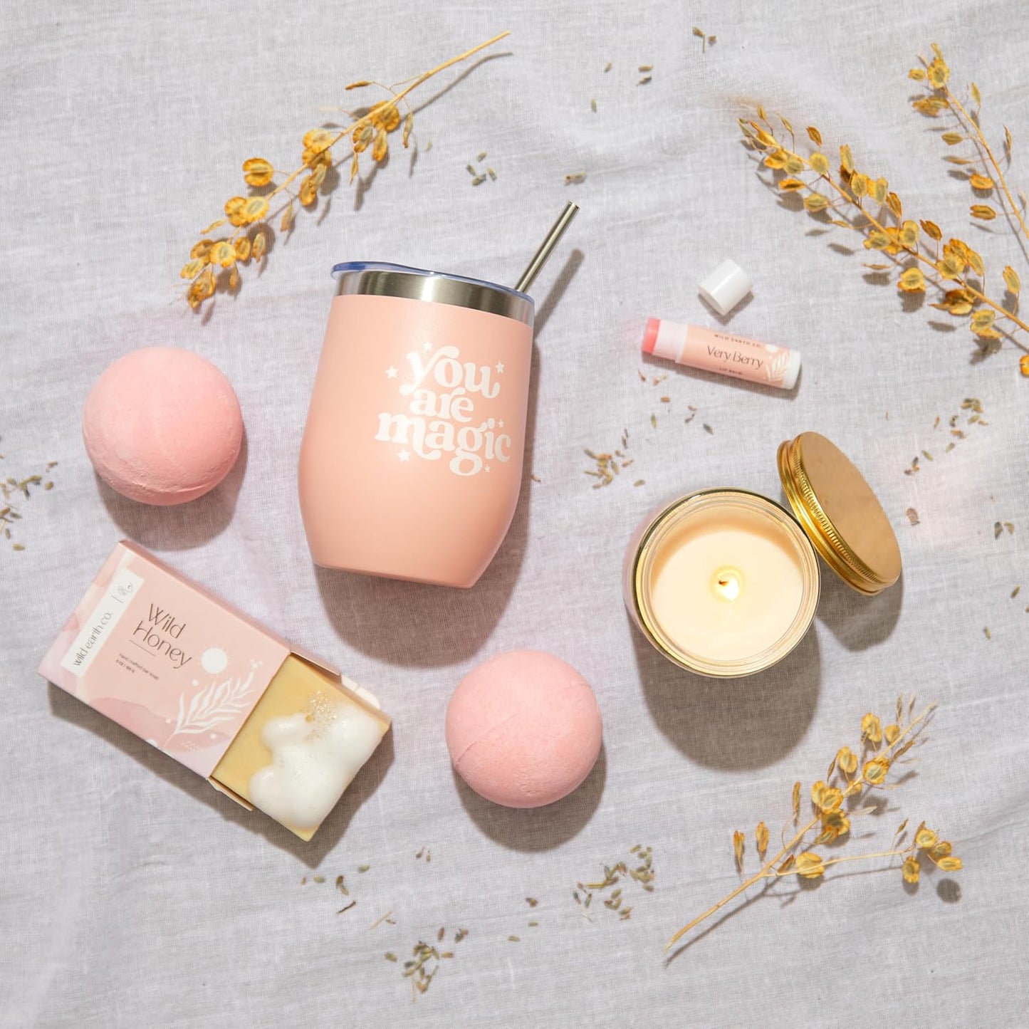 for Women - Birthday Edition | Gift Box for Her | Thinking of You Gift Basket with Mug, Scented Candle, Bath Bombs, Soap + More | Unique Gift Ideas