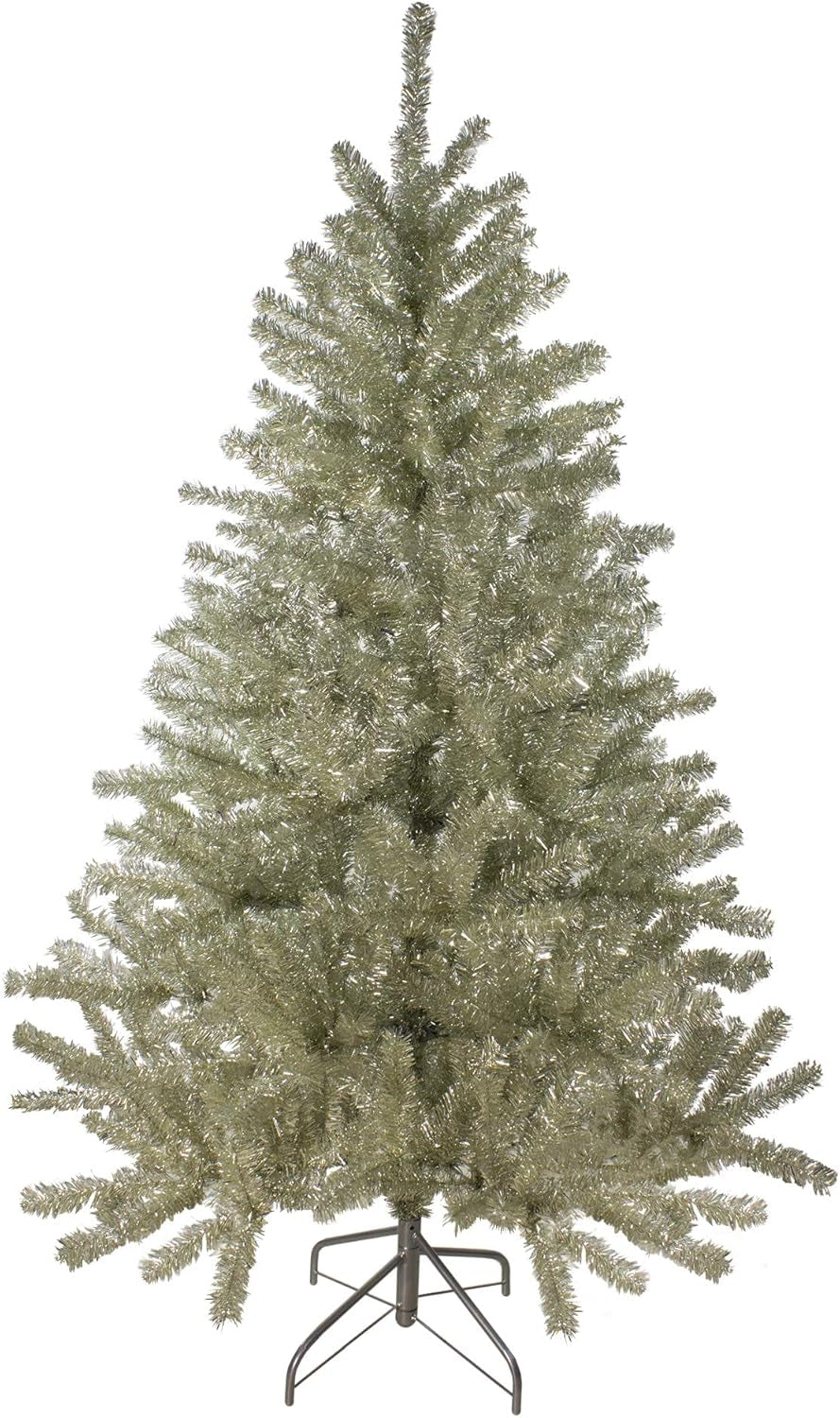 6' Unlit Medium Sheer Champagne Tinsel Artificial Christmas Tree