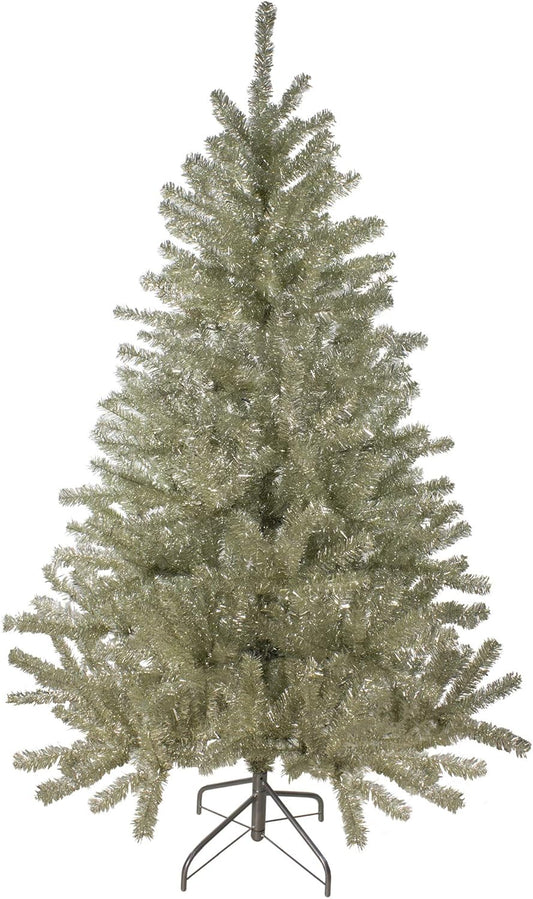 6' Unlit Medium Sheer Champagne Tinsel Artificial Christmas Tree