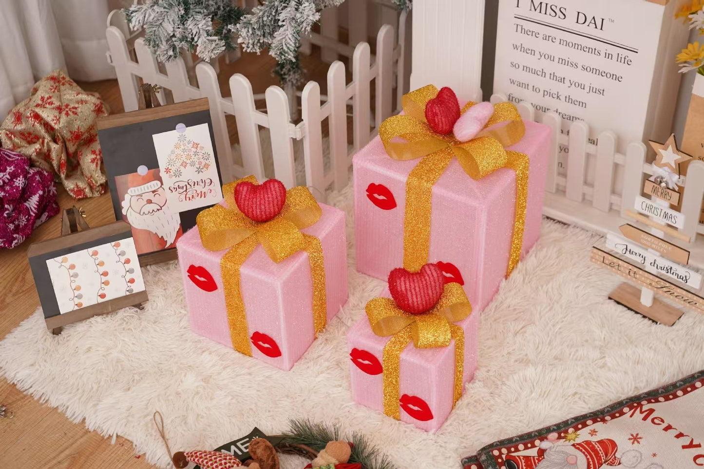 Christmas Decorative Light Gift Box Set with Remote Control