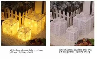 Christmas Decorative Light Gift Box Set with Remote Control