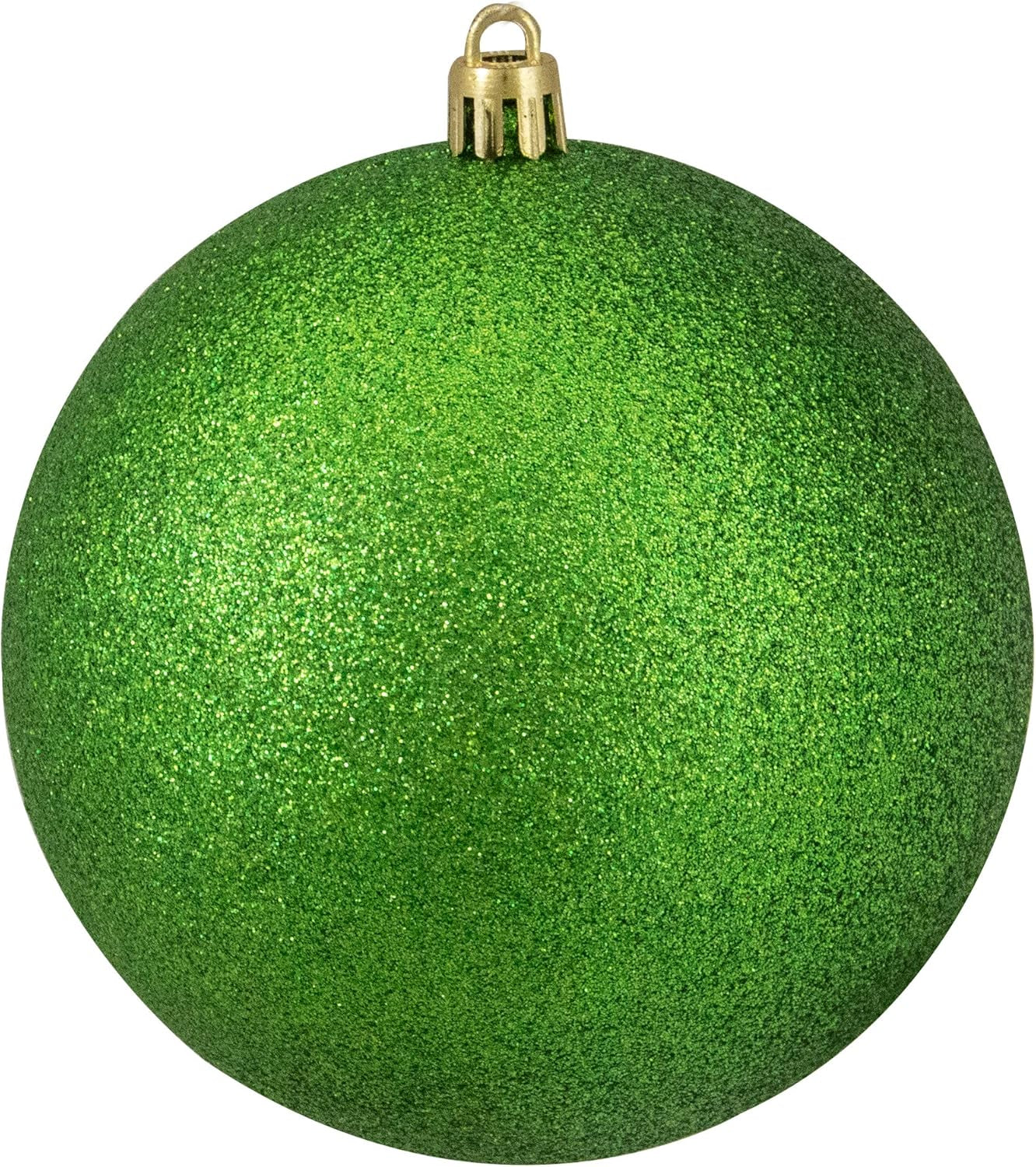 12Ct Green Shatterproof 4-Finish Christmas Ball Ornaments 4" (100Mm)