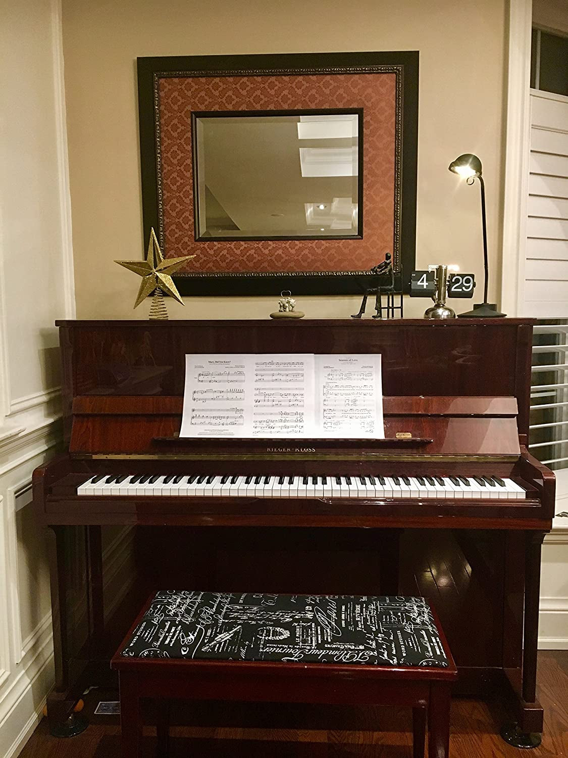 10 Inch Large Filigree Gold Glittered Christmas Star Tree Topper Star for Large Tree 6 Feet-8 Feet Tall/Home Decor Ornaments (Gold)