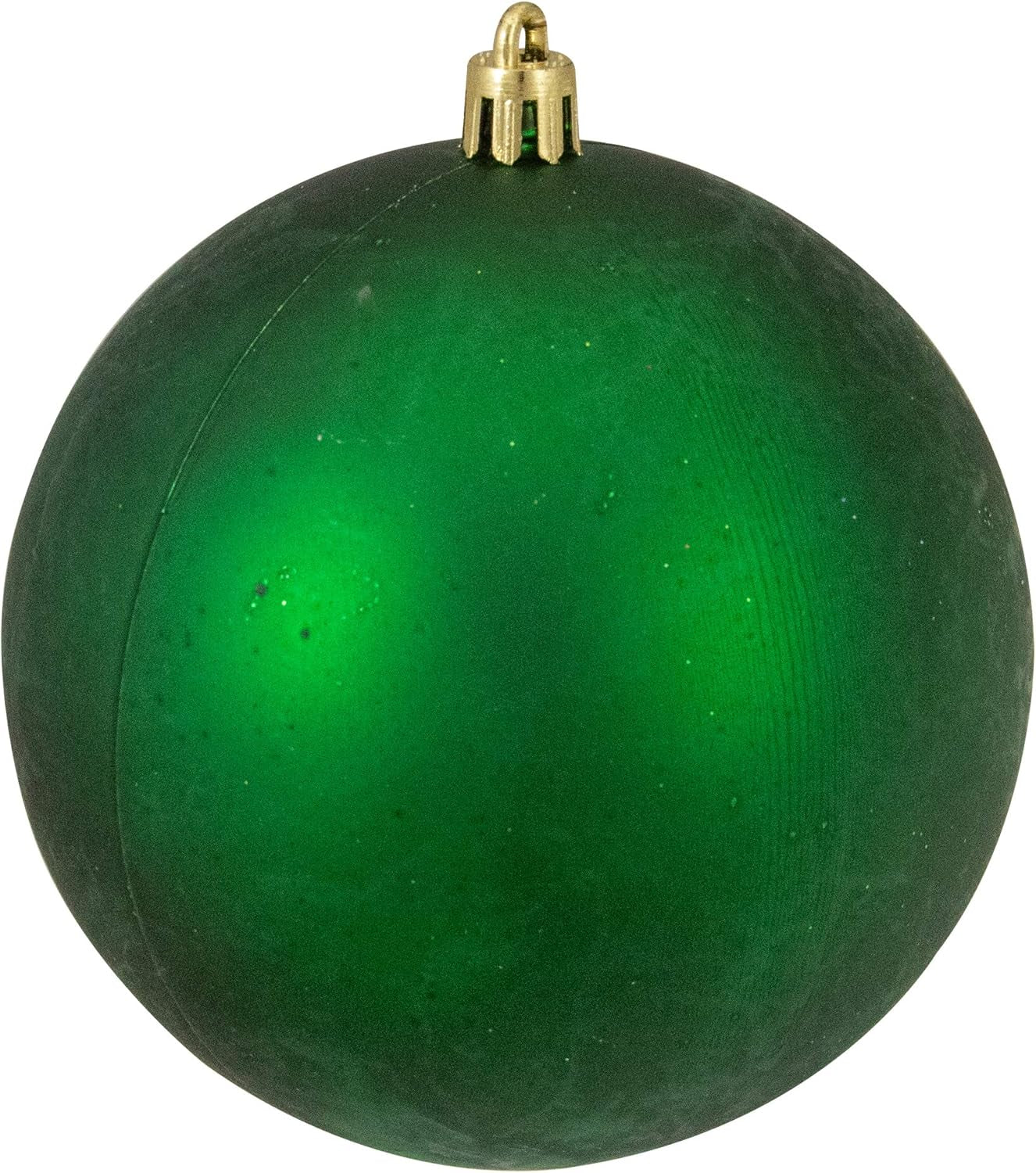 12Ct Green Shatterproof 4-Finish Christmas Ball Ornaments 4" (100Mm)