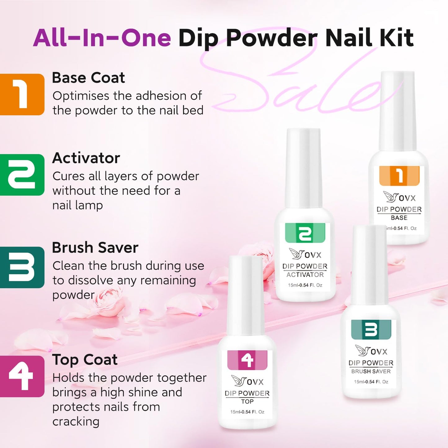 Dip Powder Nail Kit - 8 Colors Starter Set with Liquid, Recycling Tray for Beginners, Home and Salon Manicure Art