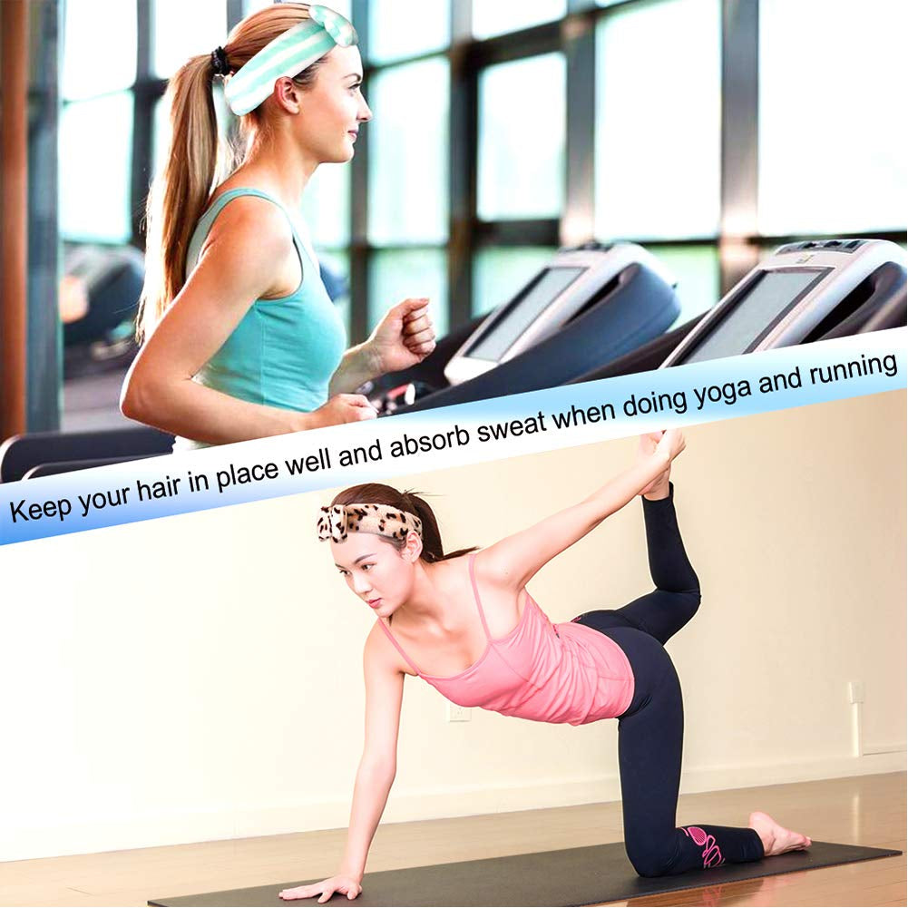 Stocking Stuffers for Teen Girls, 8 Pack Bow Spa Skincare Headband for Washing Face, Christmas Gifts Spa Party Favors Bulk Gifts for Teens Girls