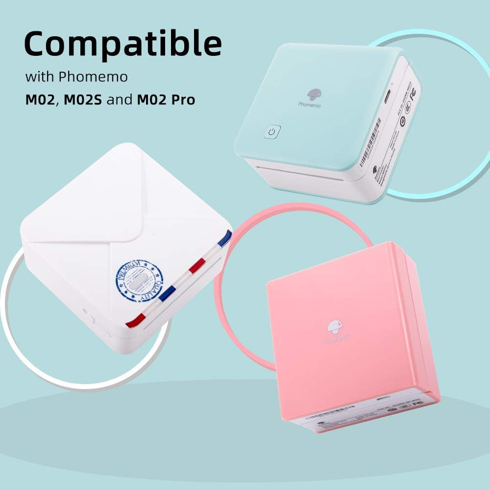 Transparent Printer Paper Adhesive Sticker Printer Rolls for  M02 M02S M02 Pro, 3-In-1 Set