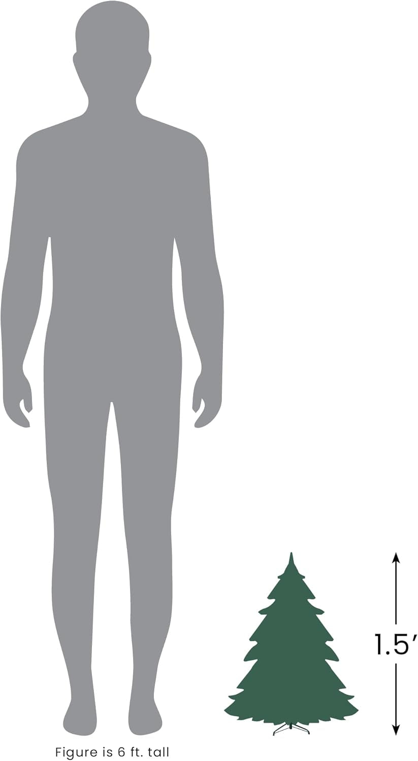 Pine Artificial X-Mas Tree in Burlap Base, 18", White