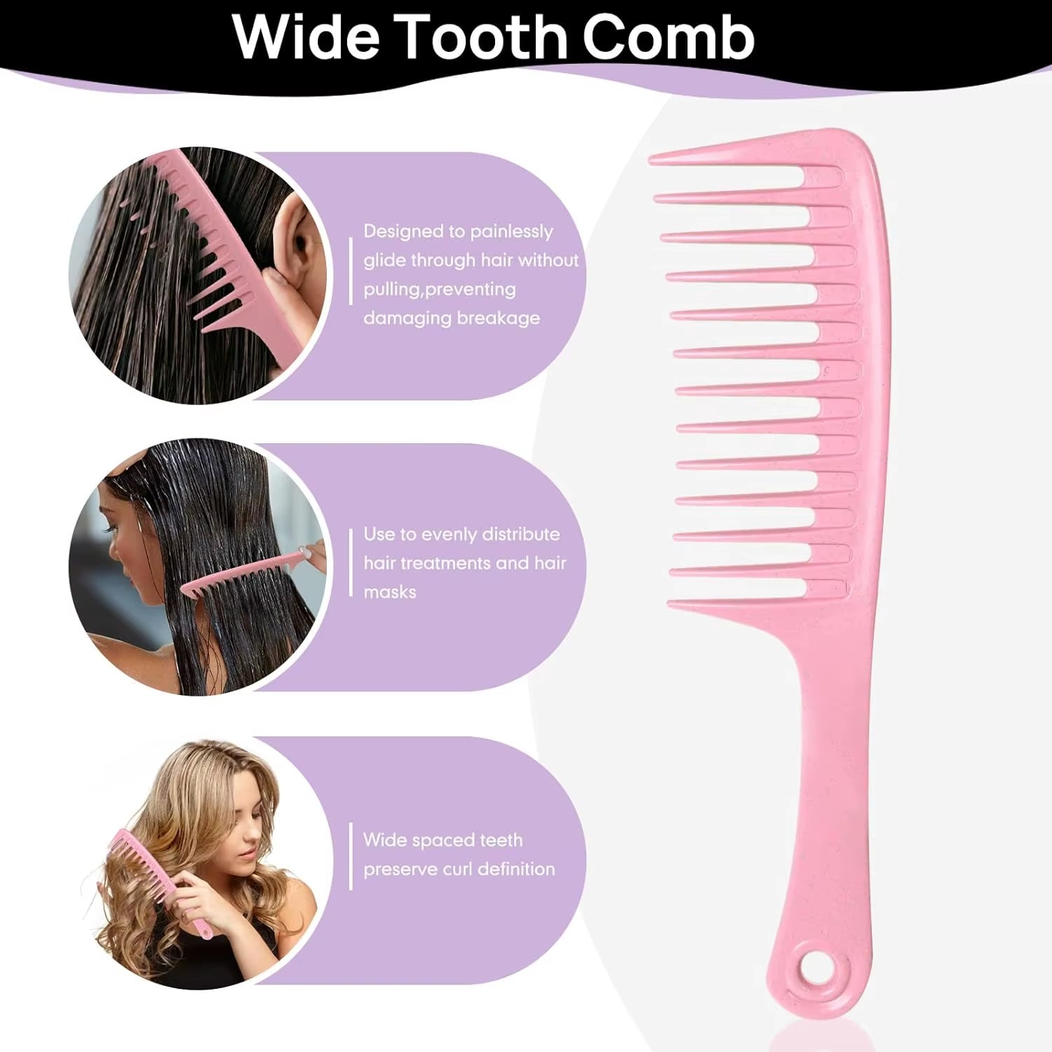 11Pcs Hair Brush Set for Women and Men, Edge & Back Brushing, Curly Hair Brush Set with Spray Bottle Flower Hair Clip