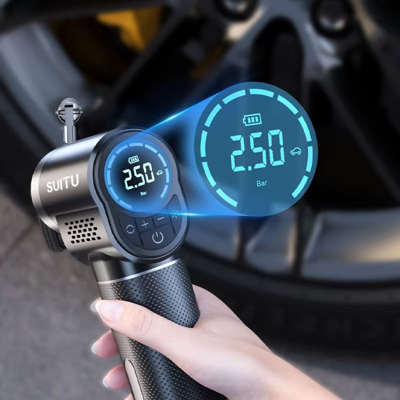 150PSI Wireless Car Air Compressor Electric Portable Smart Car Tire Air Pump for Car Motorcycle Bike Tire Boat Ball