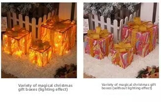 Christmas Decorative Light Gift Box Set with Remote Control