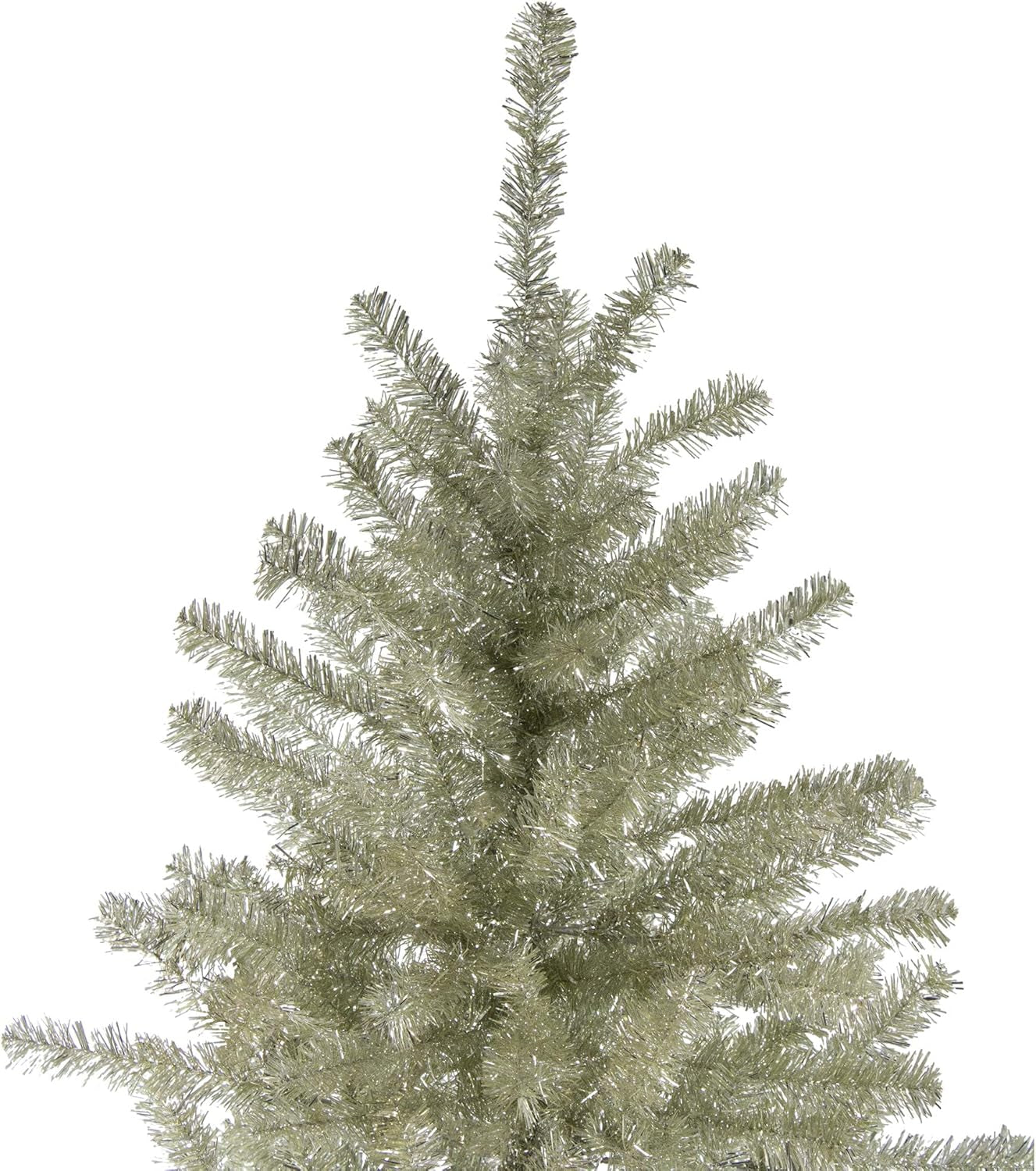 6' Unlit Medium Sheer Champagne Tinsel Artificial Christmas Tree