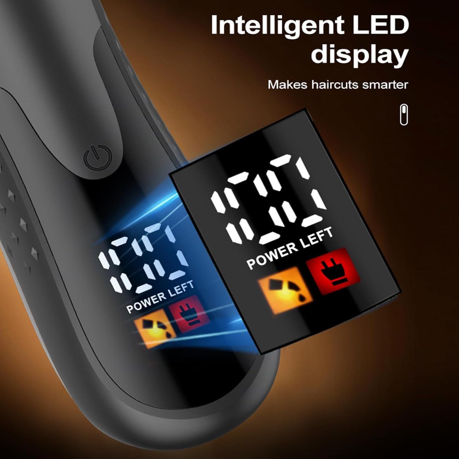 LIHTNING Beard Trimmer for Men, Rechargeable Shavers for Men, Electric Razor for Men, Waterproof Groin Hair Trimmer Body Trimmer, Pubic Hair Trimmer with Standing Recharge Dock(Golden)