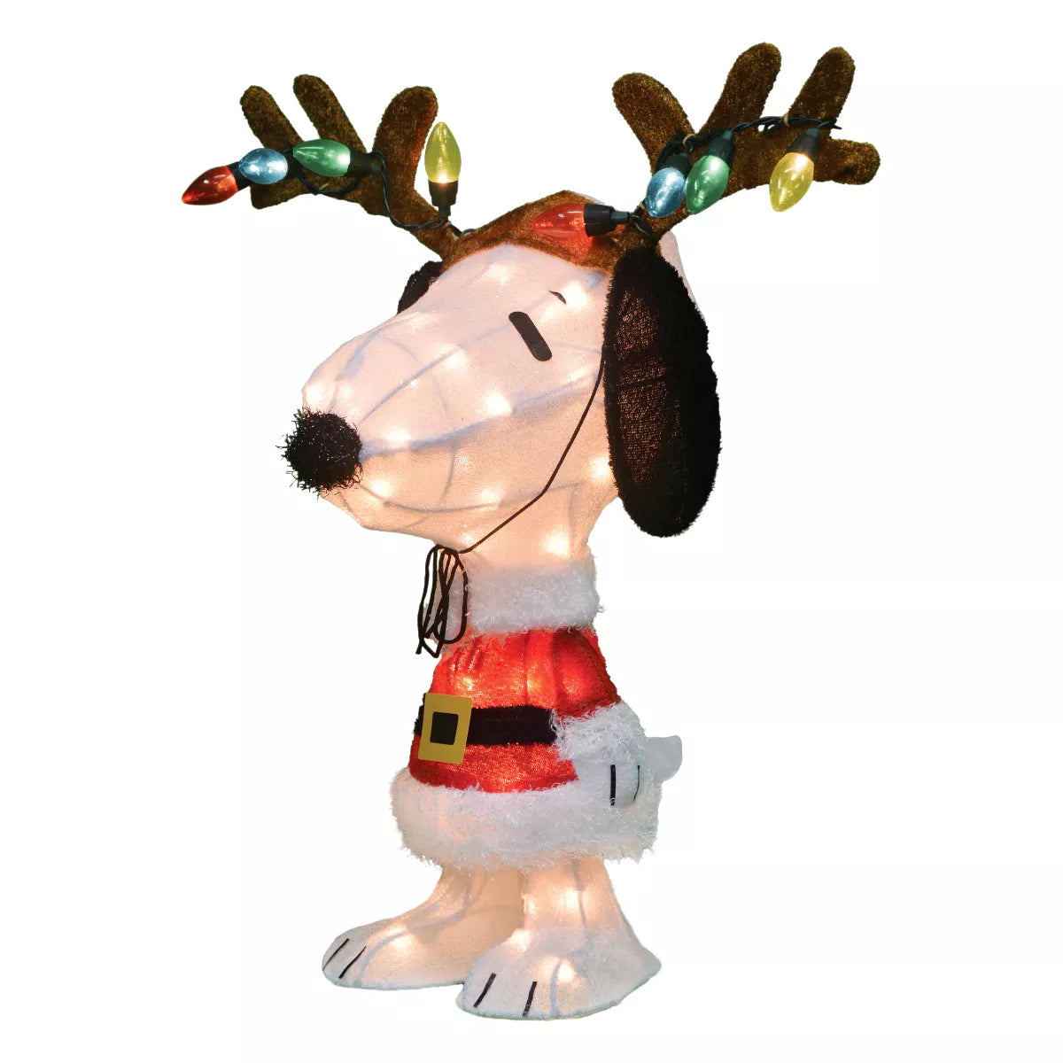 Productworks Peanuts Pre-Lit Snoopy Indoor/Outdoor Christmas Yard Ornament, Holiday Display
