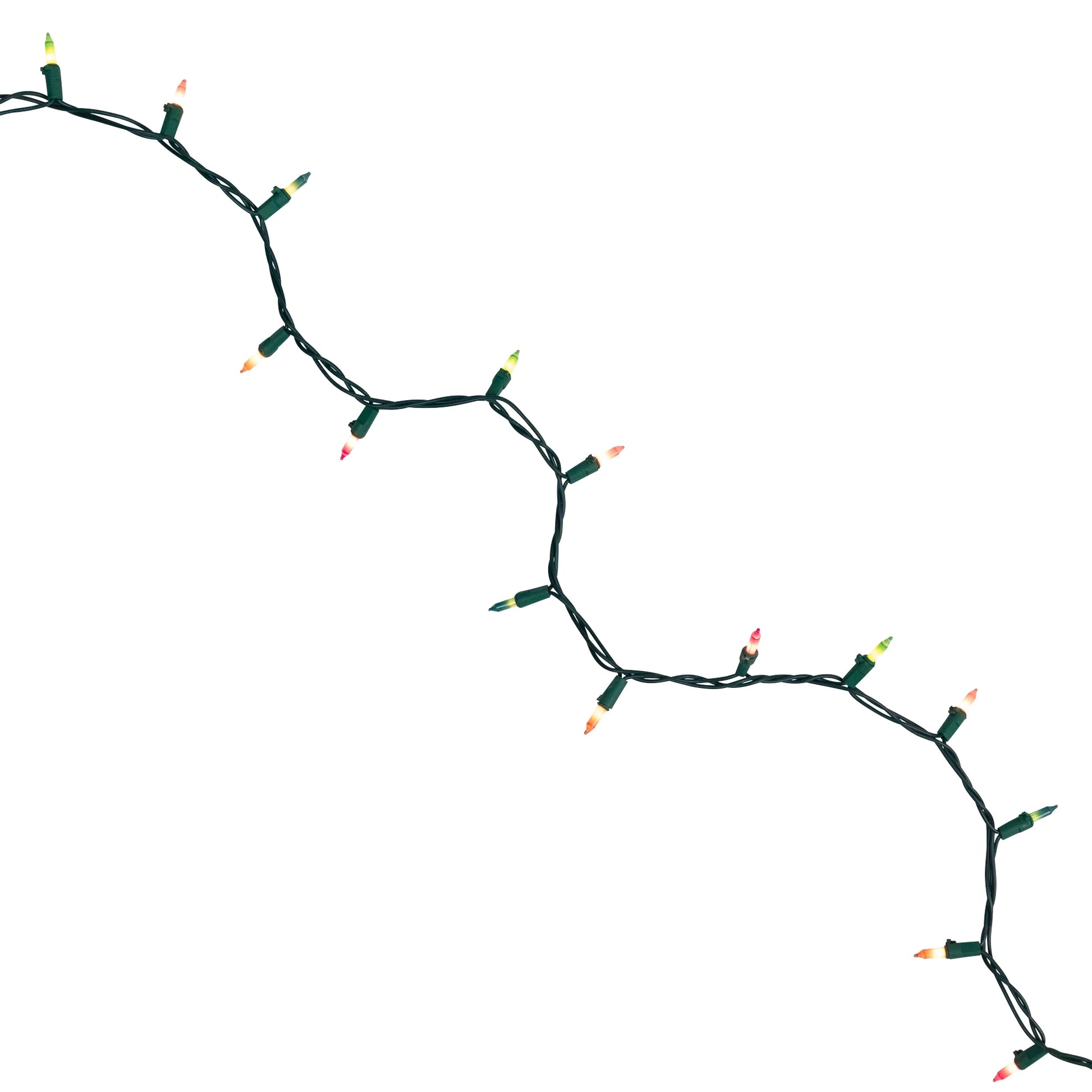 Pastel Mini Christmas Light Set - Multi-Color - 10' Green Wire - 50Ct