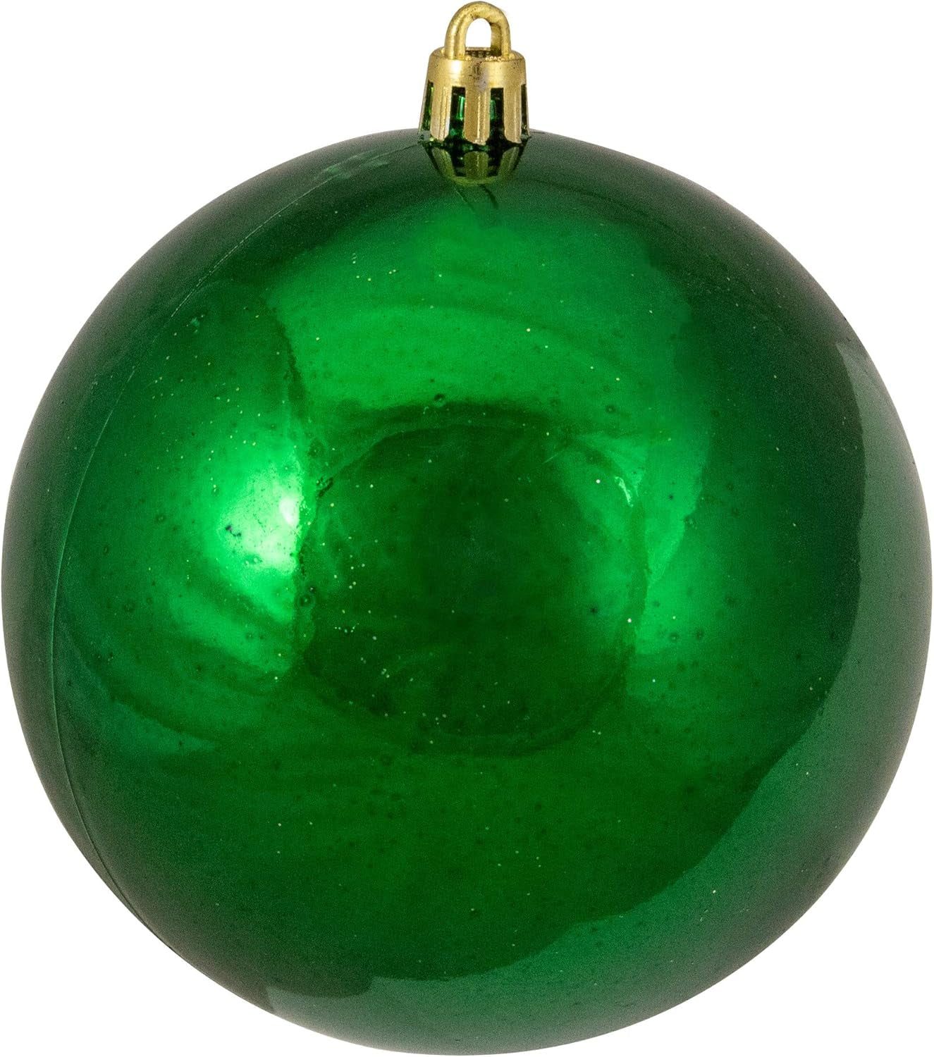 12Ct Green Shatterproof 4-Finish Christmas Ball Ornaments 4" (100Mm)