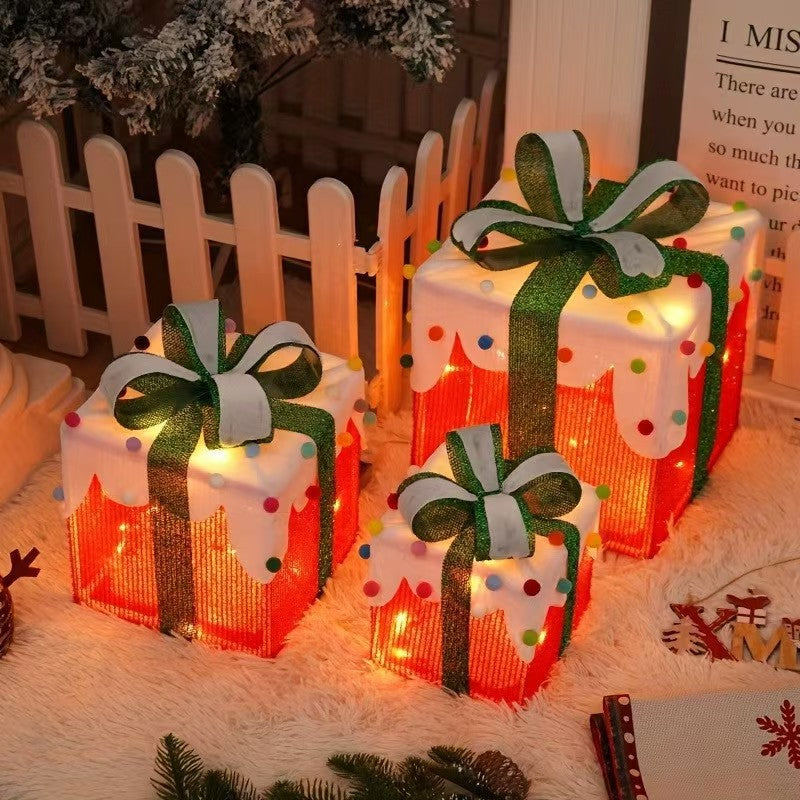 Christmas Decorative Light Gift Box Set with Remote Control