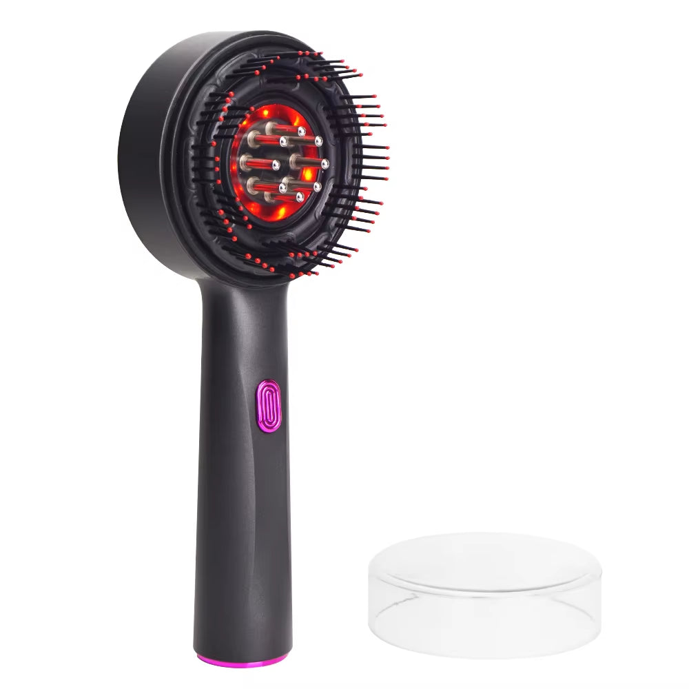 Red Light Scalp Massaging Brush Cordless Muscle Relax Portable Head Massager Hair Oil Applicator Electric Scalp Massager